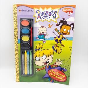 2001 Vintage Nickelodeon RUGRATS Coloring Book With Paint By Golden Books - New
